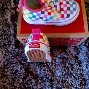 Toddler Vans Checked size 4.5 in box